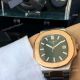 Patek Philippe Nautilus Replica Watches Rose Gold Brown Leather Strap (6)_th.jpg